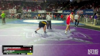 D 3 182 lbs Quarterfinal - Jacob Walsh, Haynes Academy vs Christian Bergeron, Basile