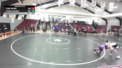 141 lbs Quarterfinal - Drake Schmidt, Westminster vs Luke Adams, University Of The Ozarks