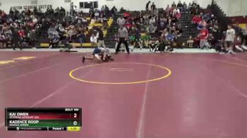 138 lbs Champ. Round 2 - Kadence Roop, Broken Arrow vs Kai Owen, Wyoming Seminary (PA)