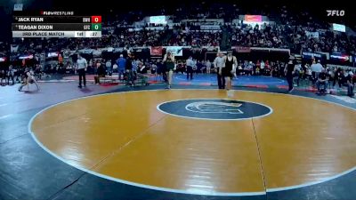 AA - 157 lbs 3rd Place Match - Teagan Dixon, Great Falls CMR vs Jack Ryan, Billings West