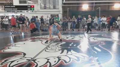 106 lbs Quarterfinal - Jaxon Lewis, Stronghold vs Brennon Egan, Journeymen