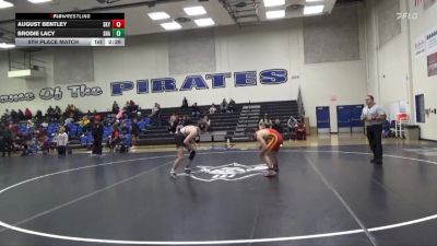 141 lbs 5th Place Match - Brodie Lacy, Shasta College vs August Bentley, Skyline College