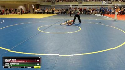 80 lbs Semis (4 Team) - Grady Kirk, STMA (St. Michael/Albertville) vs Will Jenniges, Adrian