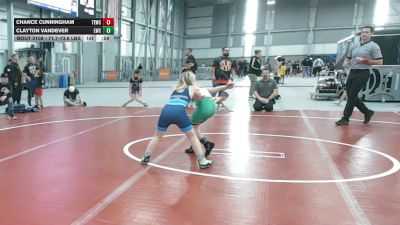 67-69 lbs Champ. Round 2 - Chance Cunningham, Takedown Express Wrestling Club vs Clayton Vandever, Lakeland Wrestling Club