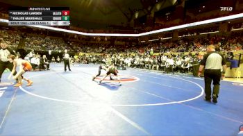 106 Class 1 lbs 5th Place Match - Thales Marshall, South Harrison vs Nicholas Larsen, Gallatin