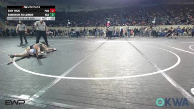 85 lbs Semifinal - Emy Rice, Prodigy Elite Wrestling vs Emerson Rollings, Tulsa Blue T Panthers