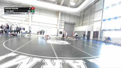 138 lbs Champ. Round 1 - Porter Hoover, Evanston Elite vs Cal Bray, Millard Wrestling Club