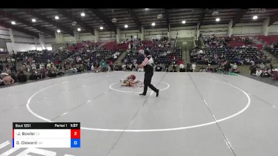 87 lbs 1st Place Match - Jaxten Bowler, Canyon View vs Drayger Cloward, Uintah Wrestling