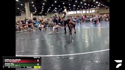 55 lbs Semis & Wb (16 Team) - Apple Calhoun, BHWC/ Dirt Divers vs Evan Hill, Alabama Elite - Red