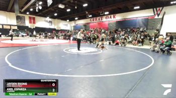 138 lbs Quarterfinal - Axel Esparza, Lakeside vs Jayden Ekong, Long Beach Poly