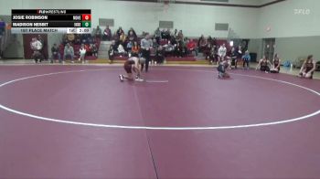 113-122 lbs 1st Place Match - Josie Robinson, Mount Vernon Girls vs Madison Nesbit, Independence Girls