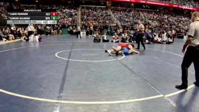 2A 144 lbs Quarterfinal - Lukas Allman, Mt Pleasant vs Luke Parker, Patton