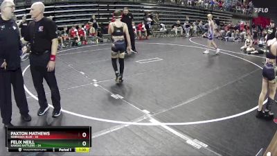 112 lbs Semis & 1st Wrestleback (8 Team) - Paxton Mathews, Nebraska Blue vs Felix Neill, Kansas Rattlers