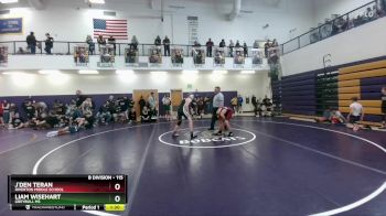 115 lbs Semifinal - Liam Wisehart, Greybull MS vs J`den Teran, Riverton Middle School