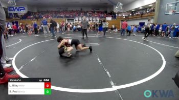 61 lbs Consi Of 4 - Leland Riley, Midwest City Bombers Youth Wrestling Club vs Stryker Pruitt, Tecumseh Youth Wrestling