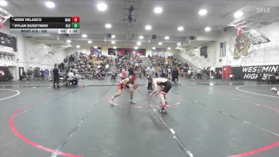 106 lbs Quarterfinal - Keen Velasco, Marshall vs Dylan Duszynski, Lutheran/Orange