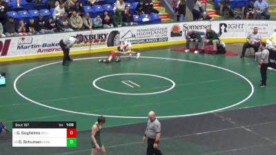 82 lbs Round Of 32 - Gracin Guglielmo, Belle Vernon vs Dominic Schuman, Honesdale