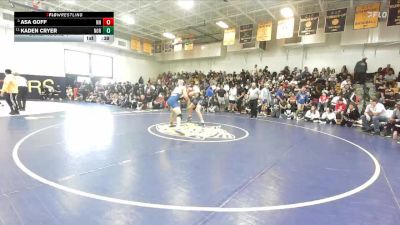 190 lbs Cons. Round 1 - Asa Goff, Newport Harbor vs Kaden Cryer, Norco