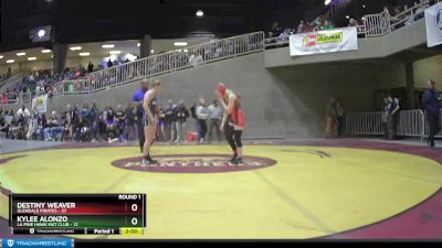 112 lbs Round 1 - Destiny Weaver, Glendale Pirates vs Kylee Alonzo, La Pine Hawk Mat Club