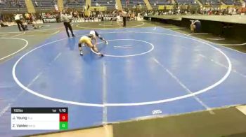 102 lbs Quarterfinal - Jaxson Young, All American Training Center vs Zack Valdez, NM Bad Boyz