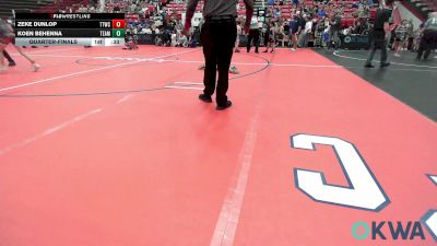 40 lbs Quarterfinal - Zeke Dunlop, Team Tulsa Wrestling Club vs Koen Behenna, Team Guthrie Wrestling