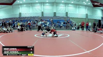 80 lbs Round 5 (6 Team) - Brody Conrad, Portage Wrestling Club vs Henry Antrobus, Noblesville Wrestling Club