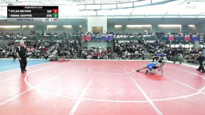 120 lbs Semifinal - Dylan Meyers, Ridgefield vs Kenna Gioffre, Newtown