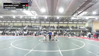 107 lbs Semifinal - Giana Espinal Albizu, Cranston West vs Allison Patten, Pilgrim