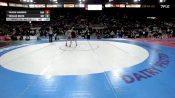 6A 113 lbs Quarterfinal - Rhilan Mays, Highland-P vs Jaxon Hansen, Madison