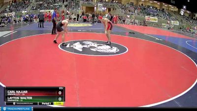 172 lbs Semis (4 Team) - Carl Najjar, Oregon City vs Layton Walter, Sherwood