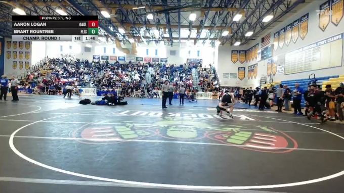 150 lbs Champ. Round 1 - Brant Rountree, Fleming Island vs Aaron Logan ...