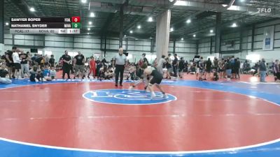 113 lbs Round 2 (4 Team) - Nathaniel Snyder, NOVA WRESTLING CLUB vs Sawyer Roper, FCA LYNCHBURG