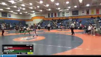 141 lbs Quarterfinal - Jake Dado, Ozarks vs Josiah Gehr, Messiah College