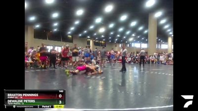 140 lbs Round 4 (6 Team) - Braxton Pennings, Rabbit WC vs Dewaune Peters, Team Misfits