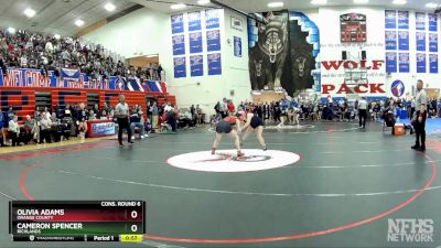 120 lbs Cons. Round 6 - Cameron Spencer, Richlands vs Olivia Adams, Orange County