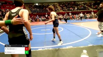 119 lbs Consolation - Konner Sanderson, Tulsa Blue T Panthers vs Noah Kinion, Dark Cloud Wrestling Club