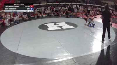 80 lbs Cruz Armstrong, Idaho 1 12U Boys vs Zion Cisneros, Oregon 2 12U Boys