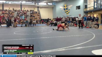 125 lbs Champ. Round 2 - Chase Milligan, University Of Mary vs Anthony Schickel, Triton Community College