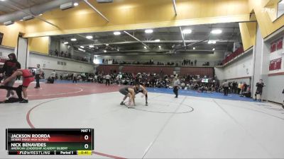 132 lbs Cons. Round 3 - Jackson Roorda, Desert Ridge High School vs Nick Benavides, American Leadership Academy Gilbert