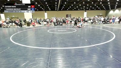 138 lbs Champ. Rd Of 16 - Caysen Wahl, Bristow Wrestling Club vs Dawson Beckley, Broken Arrow Wrestling Club