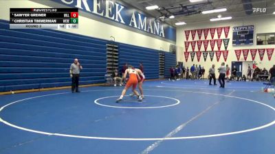 JV-25 lbs Round 3 - Sawyer Greiner, Williamsburg vs Christian Timmerman, West Delaware, Manchester