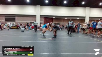 187 lbs Quarterfinal - Langston Blakley, The Glasgow Wrestling Academy vs Keller DeSpain, Columbus North