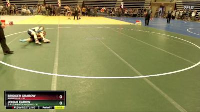 105 lbs Quarterfinal - Jonah Karow, Z-M (Zumbrota/Mazeppa) vs Bridger Grabow, Barnesville