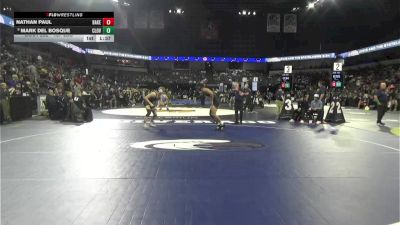 157 lbs Round Of 32 - Nathan Paul, Bakersfield Christian (CS) vs Mark Del Bosque, Clovis North (CS)