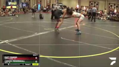 180 lbs Round 1 (6 Team) - Matt Piniero, Smitty`s Barn vs Carson Mendenhall, SOHK