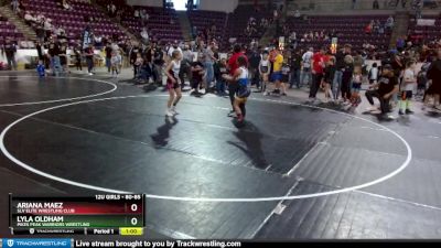 80-85 lbs Round 1 - Ariana Maez, SLV Elite Wrestling Club vs Lyla Oldham, Pikes Peak Warriors Wrestling