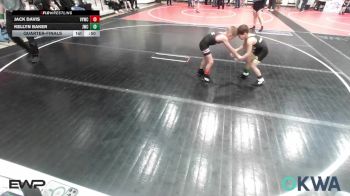 60 lbs Quarterfinal - Jack Davis, Verdigris Youth Wrestling vs Kellyn Baker, Jay Wrestling Club