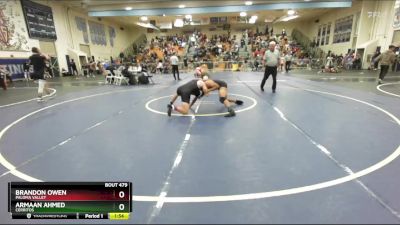 150 lbs Champ. Round 3 - Brandon Owen, Paloma Valley vs Armaan Ahmed, Cerritos