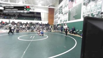 106 lbs 1st Place Match - Cadence Harrell, Mayfair vs Luke Loren, St John Bosco