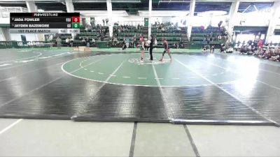 124 lbs 1st Place Match - Jayden Bazemore, Gannon University vs Jada Fowler, Frostburg State